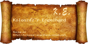 Koloszár Engelhard névjegykártya
